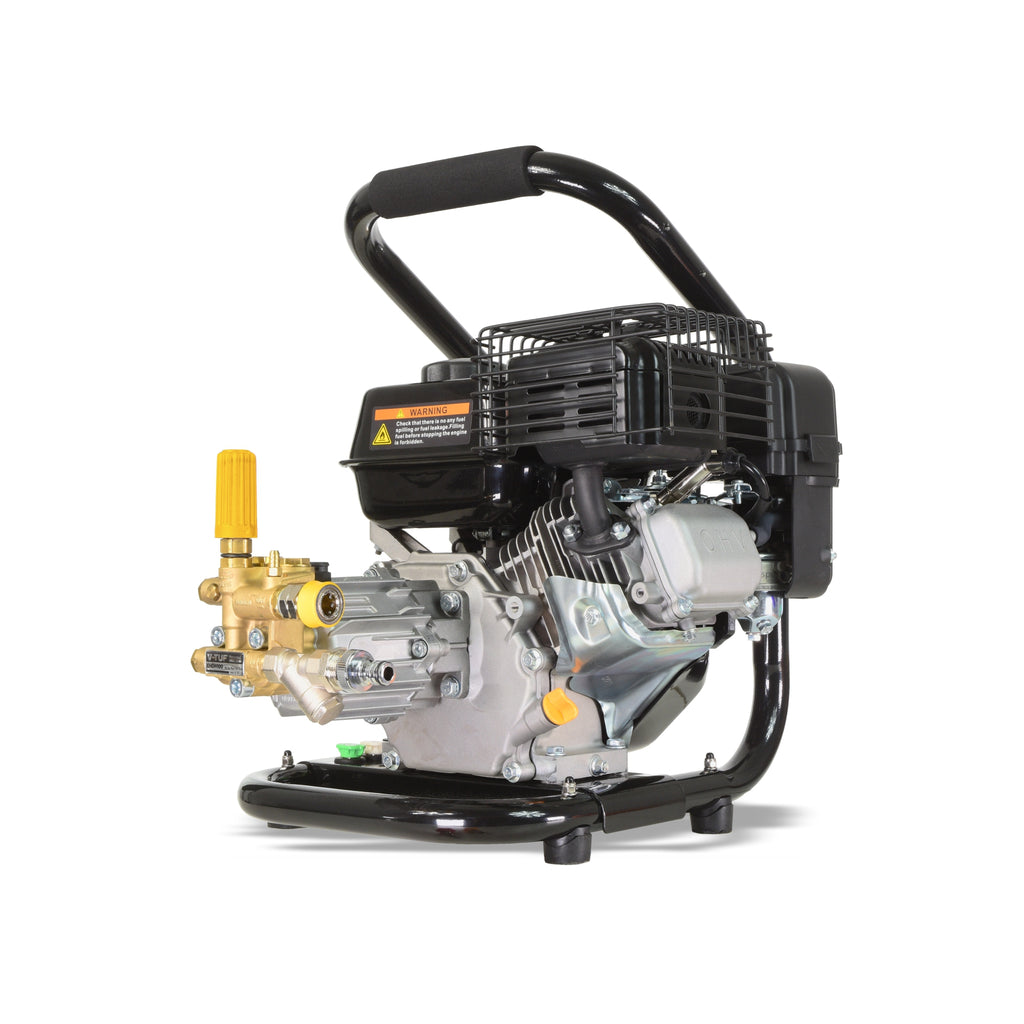 V-TUF TORRENTSP200C in use showing 190 Bar compact petrol washer on outdoor cleaning
