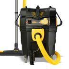 V-TUF TUFVAC30M110 side view showing 110V motor, filter cleaning system and PTO connection