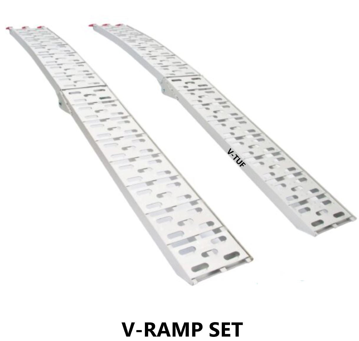 V-TUF folding ramp set V-RAMP for loading pressure washers and equipment, front view