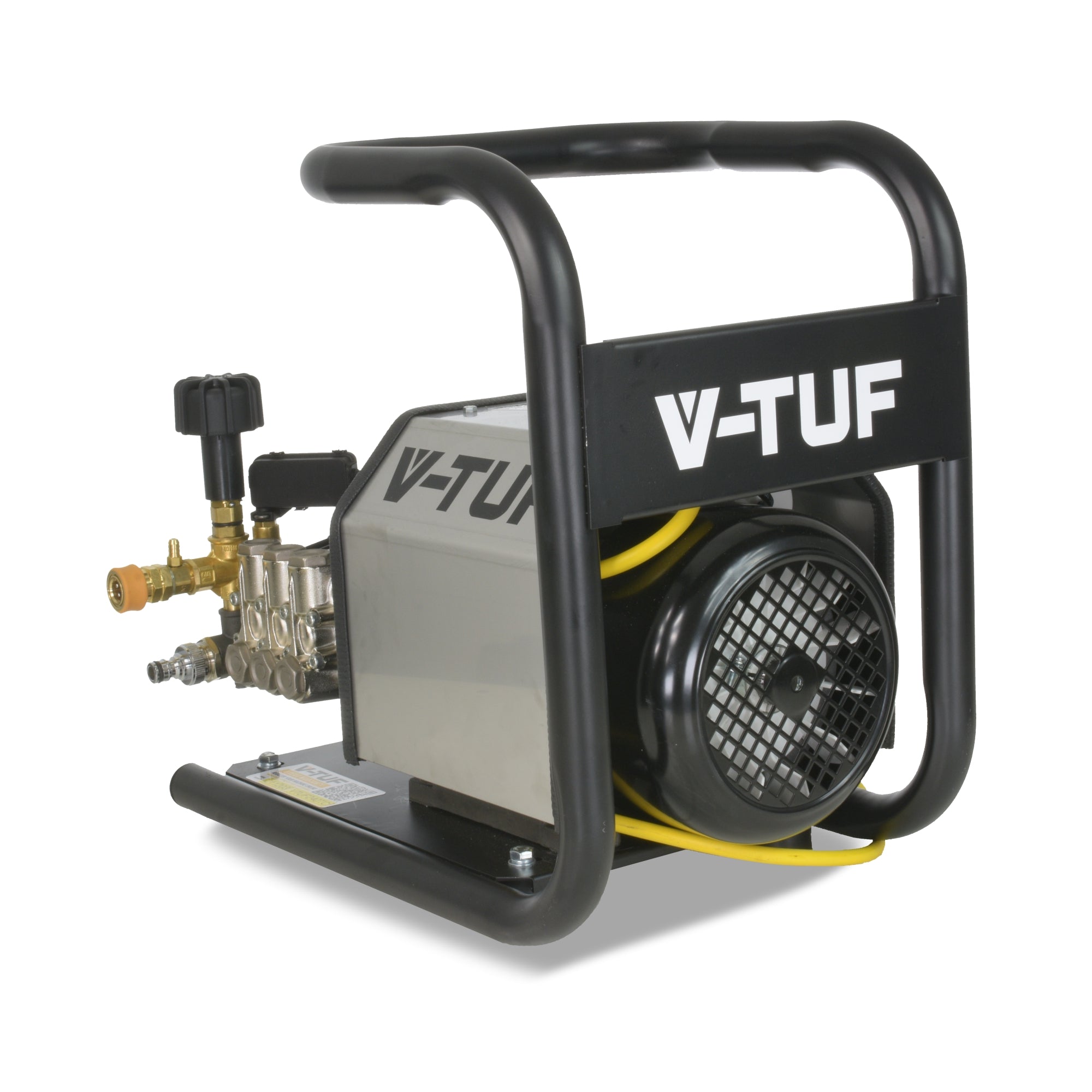 V-TUF VTUF240TC pressure washer side view showing carry handle and hose reel mount