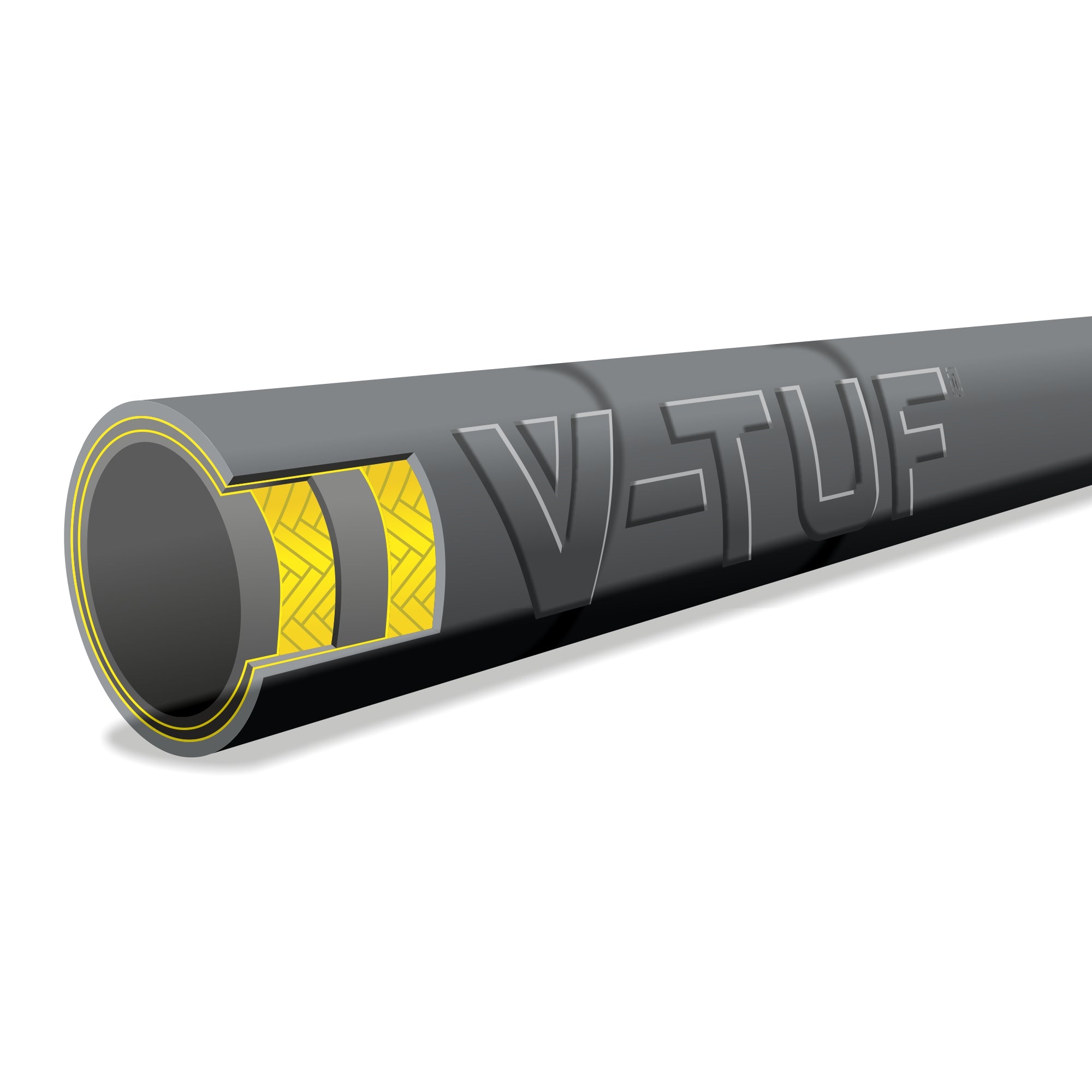 V-TUF 2-wire 1/4 inch 155C black jetwash hose VTK214-1M DN6 sold per metre