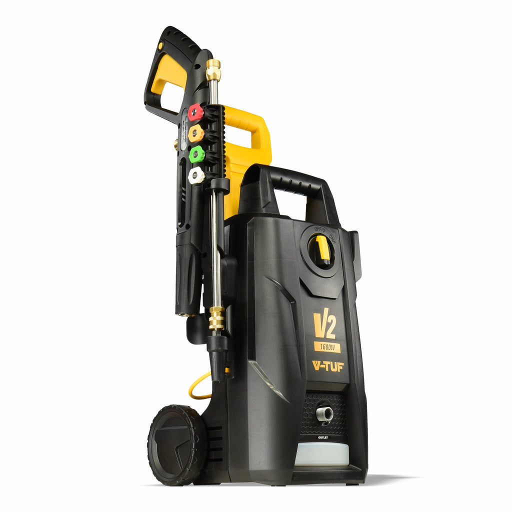 V-TUF V2240X2 rear view showing water inlet, power cable and professional accessories