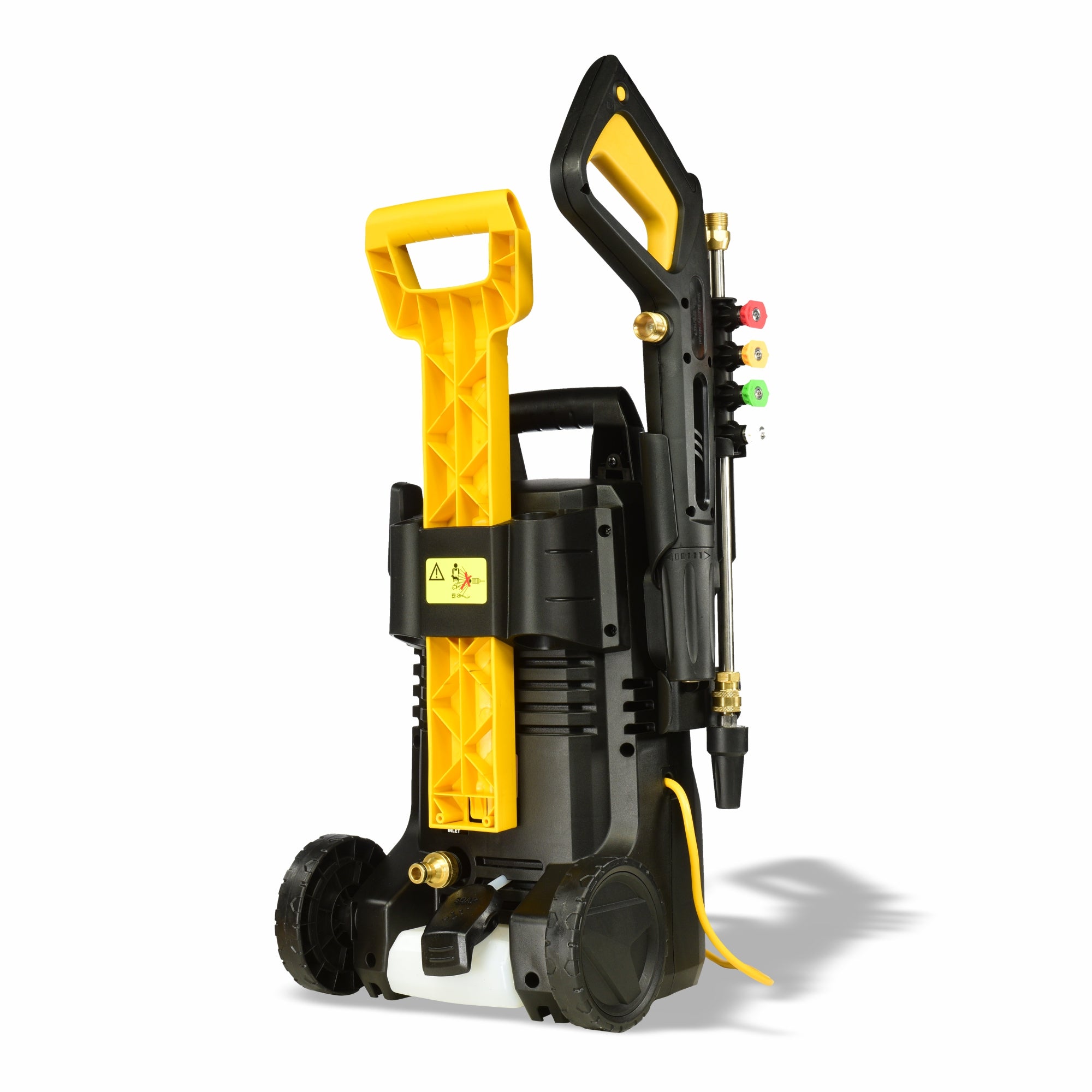 V-TUF V2 electric pressure washer close-up showing motor housing and pressure outlet