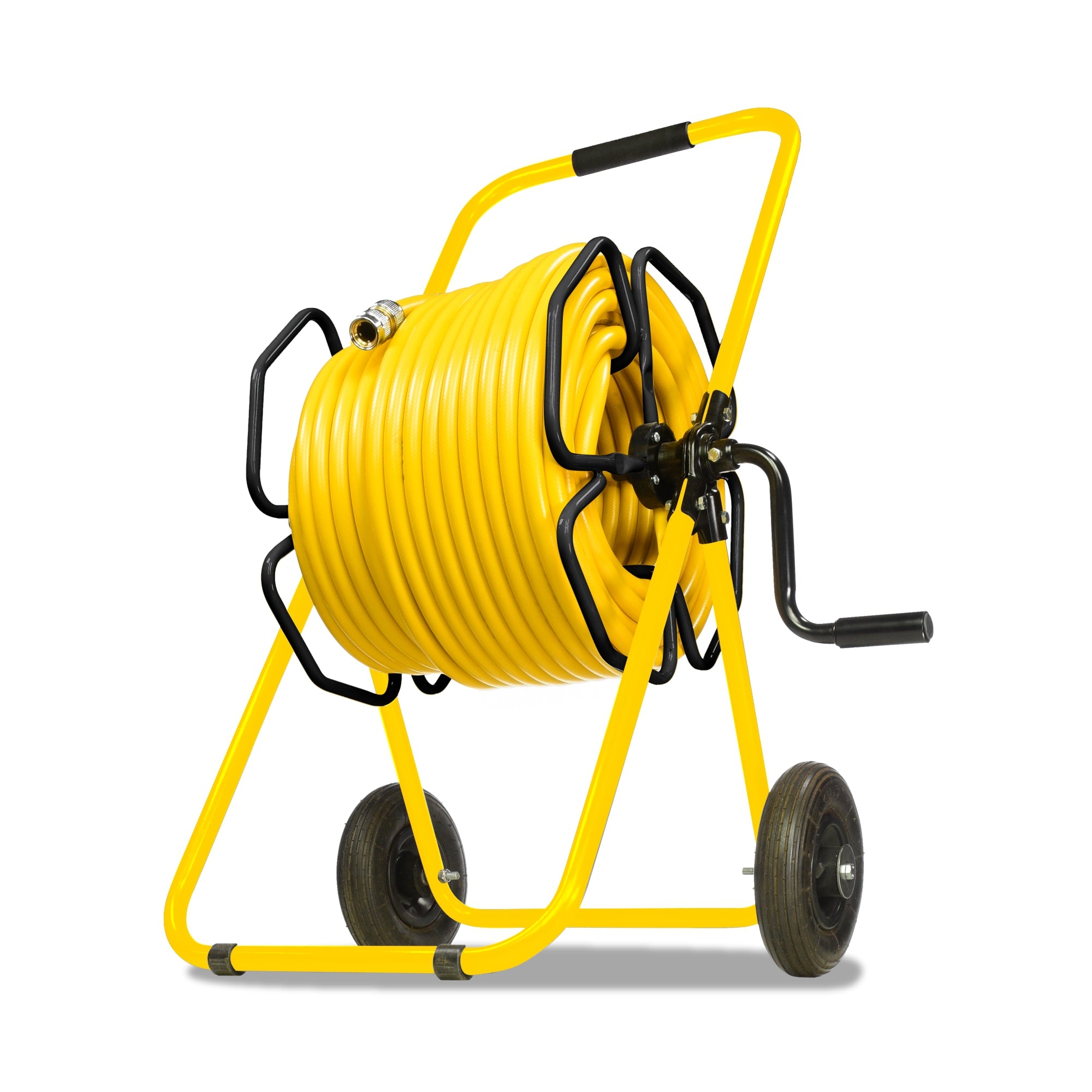 V-TUF painted steel hose reel V3.1250N for 50m 1/2 inch or 25m 3/4 inch hose, front view