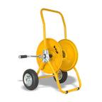 V-TUF V3.1250 hose reel trolley side view showing hand crank and wheeled base