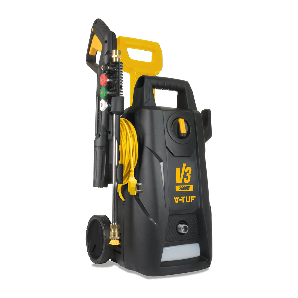 V-TUF V3 kit angle view showing machine with D-GREEN and wash and wax accessories