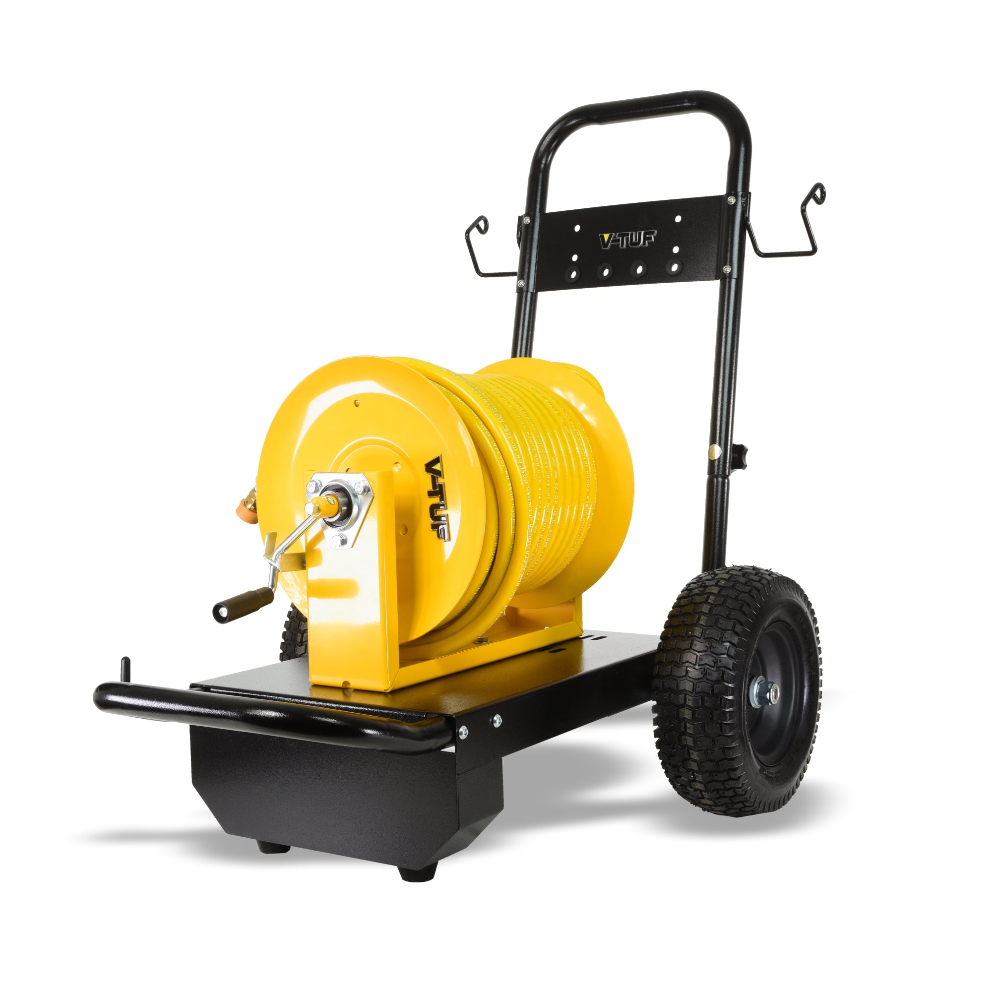 V-TUF manual wind SR tufREEL Super Series V5.141SS-KIT2 with 50m 400 Bar yellow tufCOVER hose and MSQ connectors