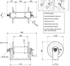 V-TUF manual wind tufREEL Super Series 60m hose reel V5.141SS, front view