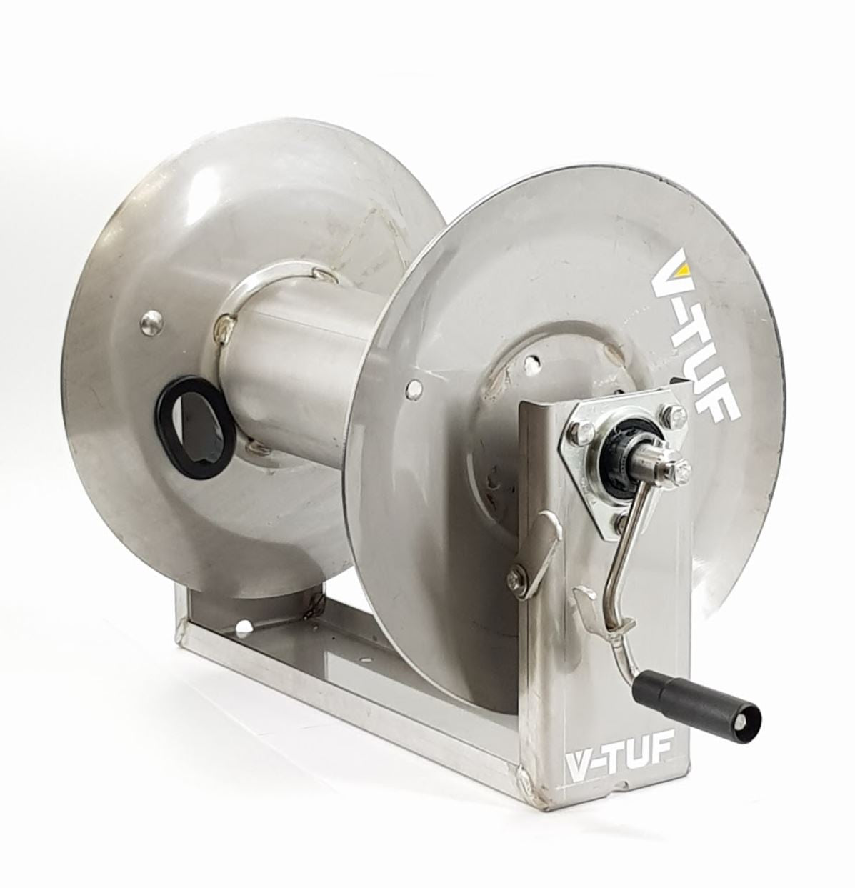 V-TUF manual wind stainless tufREEL Super Series 60m V5.143SS, front view