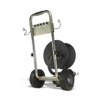 V-TUF V5.1453TR trolley hose reel rear view showing drum capacity and wheel axle