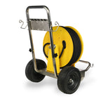 V-TUF SR3 manual reel rear view showing wall mount bracket and axle