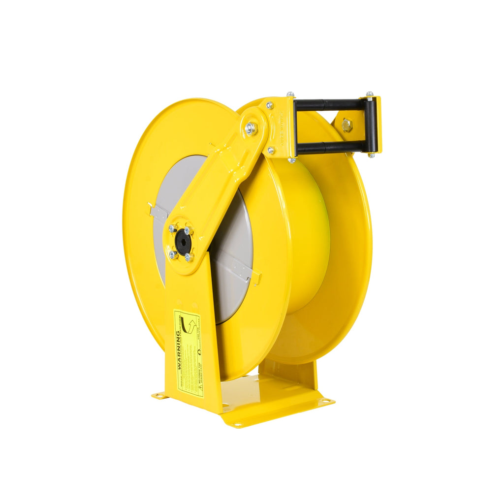 V-TUF V5.2201 powder coated tufREEL angled view showing drum, bracket and hose guide