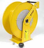 V-TUF V5.2201 powder coated tufREEL mounted in workshop showing hose routing