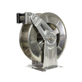 V-TUF 35m retractable tufREEL stainless steel V5.2350, front view showing drum and guide