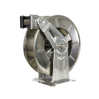 V-TUF 35m retractable tufREEL stainless steel V5.2350, front view showing drum and guide