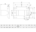 V-TUF V5.4150 stainless wall bracket close-up showing pivot joint and fixing holes