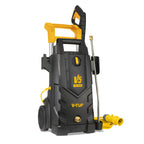 V-TUF V5110X2 110V pressure washer side view showing motor, pump and orange hose