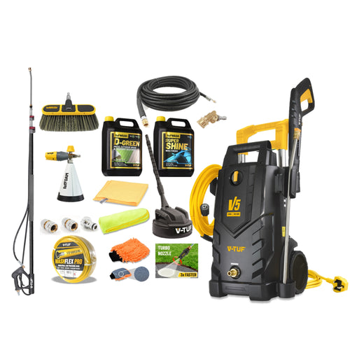 V-TUF V5240X2-KIT6 ultimate home maintenance kit contents showing machine and accessories