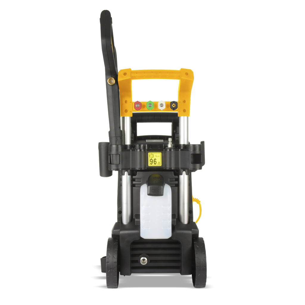 V-TUF V5240X2 pressure washer rear view showing 5m power cable and water inlet connection