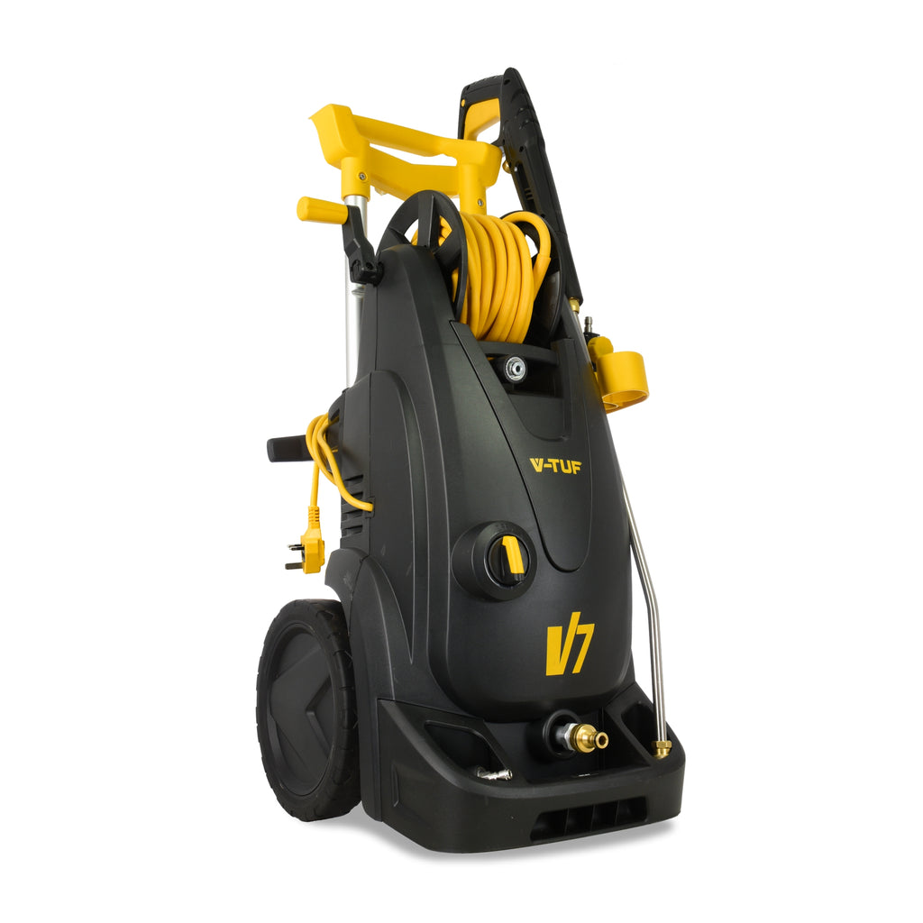 V-TUF V7 240V pressure washer rear view showing power cable and water inlet