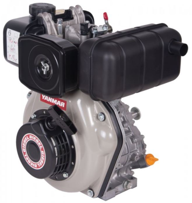 V-TUF VD5L48 Yanmar diesel engine side view showing recoil start and fuel tank