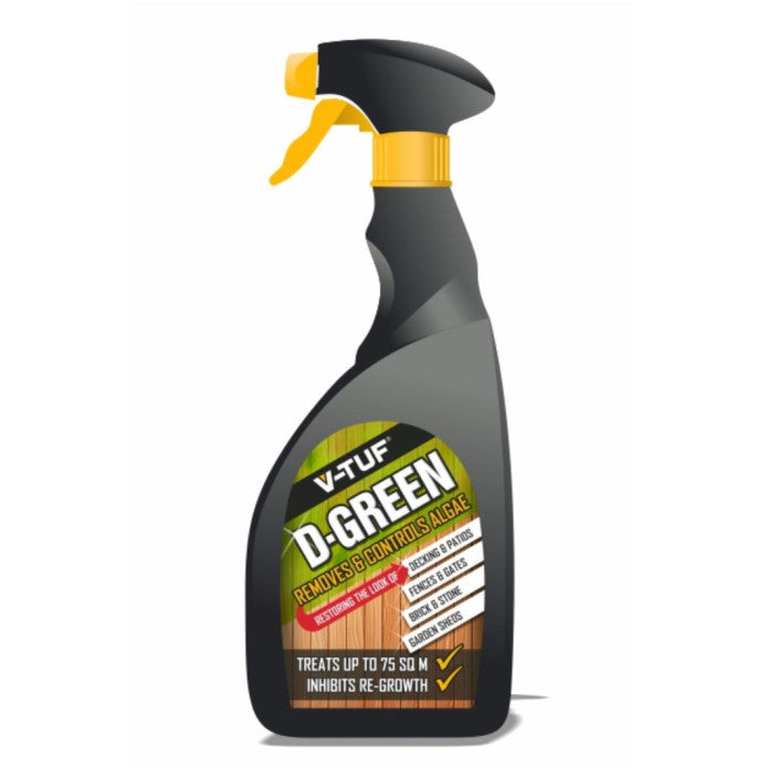 V-TUF D-Green VDG750 750ml ready-to-use spray bottle, green label, moss and algae killer