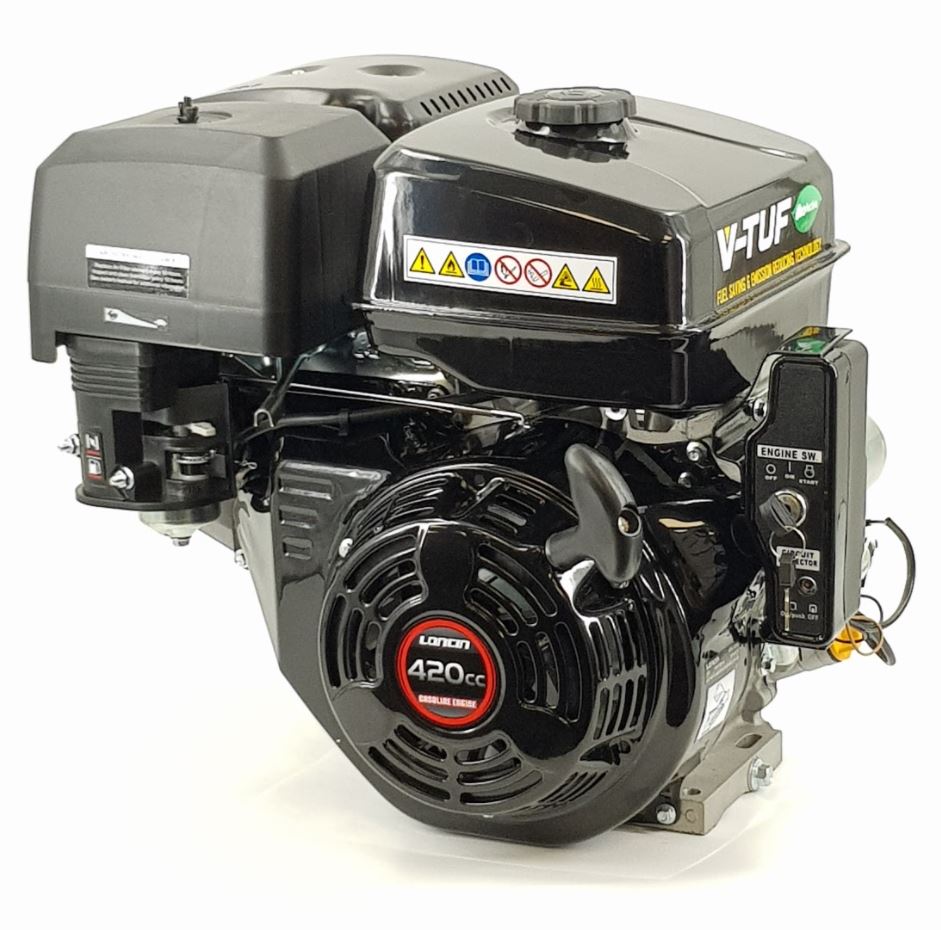 V-TUF 15HP petrol engine VLCP15ES with electric and pull start 1 inch shaft, front view