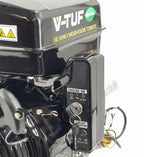 V-TUF VLCP15ES 15HP engine side view showing electric start motor and recoil pull start