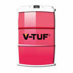 V-TUF VTC120-210L barrel label close-up showing 10x concentrate and biodegradable spec