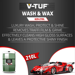 V-TUF VTC620 Wash and Wax 210L barrel, large volume luxury vehicle shampoo concentrate