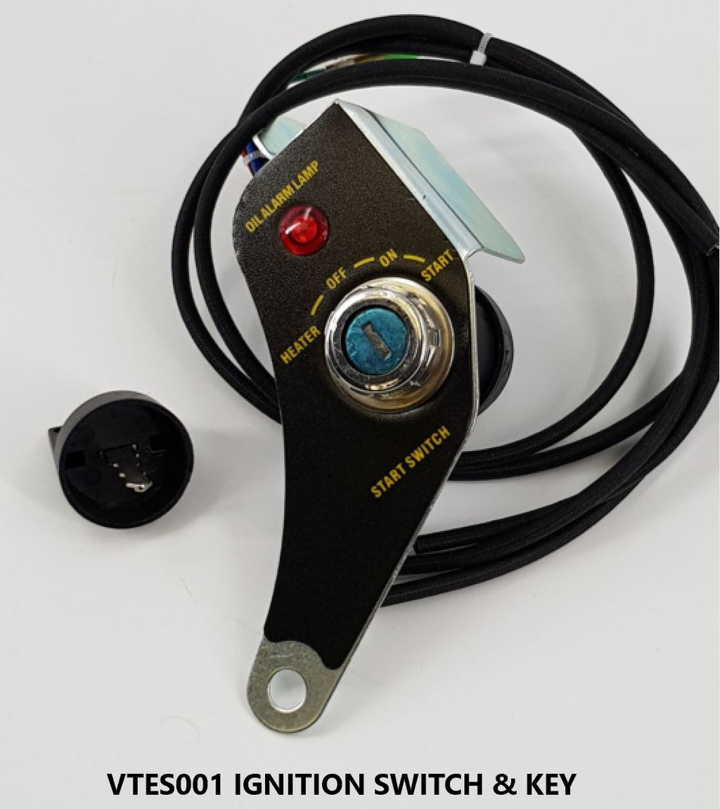 V-TUF diesel engine ignition switch VTES001, key switch with black plastic housing