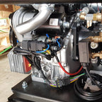 V-TUF Kohler 11HP diesel starter motor close-up showing brush end cap and terminals