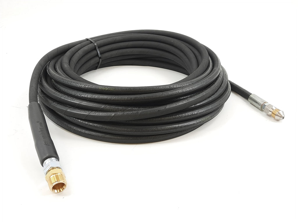20m High Pressure Industrial Drain Pipe & Sewer  Cleaning Hose & Spinning Nozzle Jet M22M - Fits V3 & V5