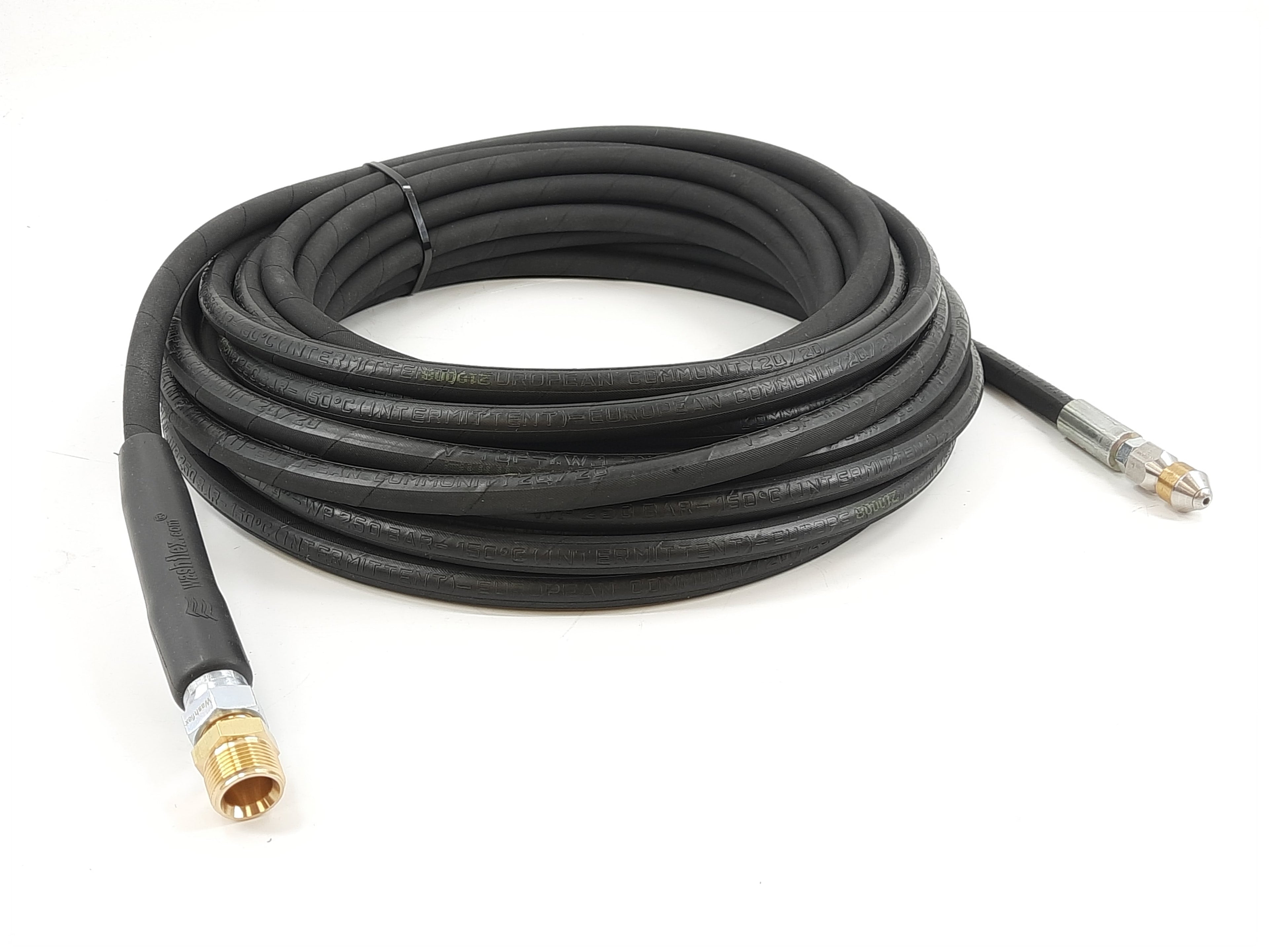 20m High Pressure Industrial Drain Pipe & Sewer  Cleaning Hose & Spinning Nozzle Jet M22M - Fits V3 & V5