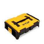 V-TUF STACKPACK VTM451 storage box standalone view, yellow and black, medium size