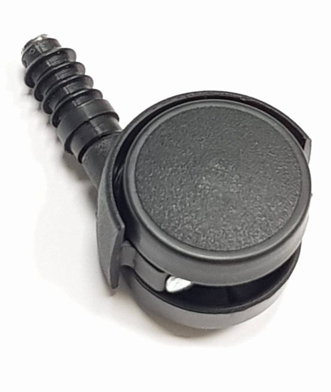V-TUF VTM488 StacVac front castor wheel close-up showing swivel bracket and wheel