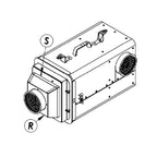 V-TUF VTM706 hood adapter side view showing adapter body and duct connection