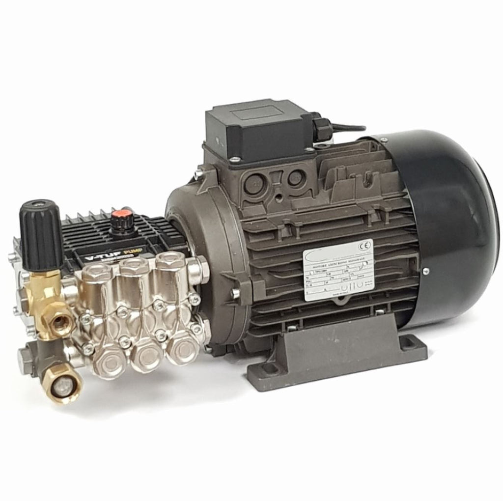 V-TUF VTPM2NS pump and motor kit side view showing motor, pump and mounting frame
