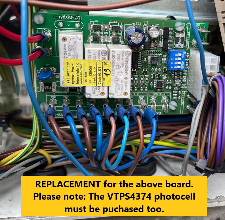 V-TUF VTPS4373 PCB flame monitor side view showing sealed enclosure and connection ports