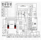 V-TUF SXL flame monitor PCB VTPS4373 close-up showing relay, terminal block and LED indicator