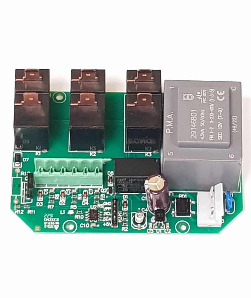 V-TUF VTRP2000161V-400 total stop PCB side view showing board components and connectors