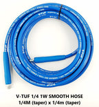 V-TUF smooth cover blue 1-wire 1/4 inch SC jetwash hose showing smooth outer surface