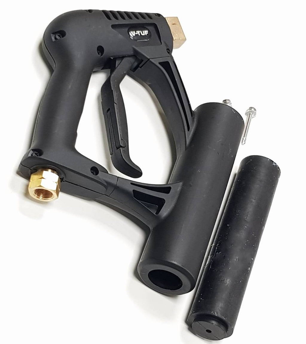 V-TUF T2.9800G gutter cleaning attachment close-up showing curved nozzle and belt loop