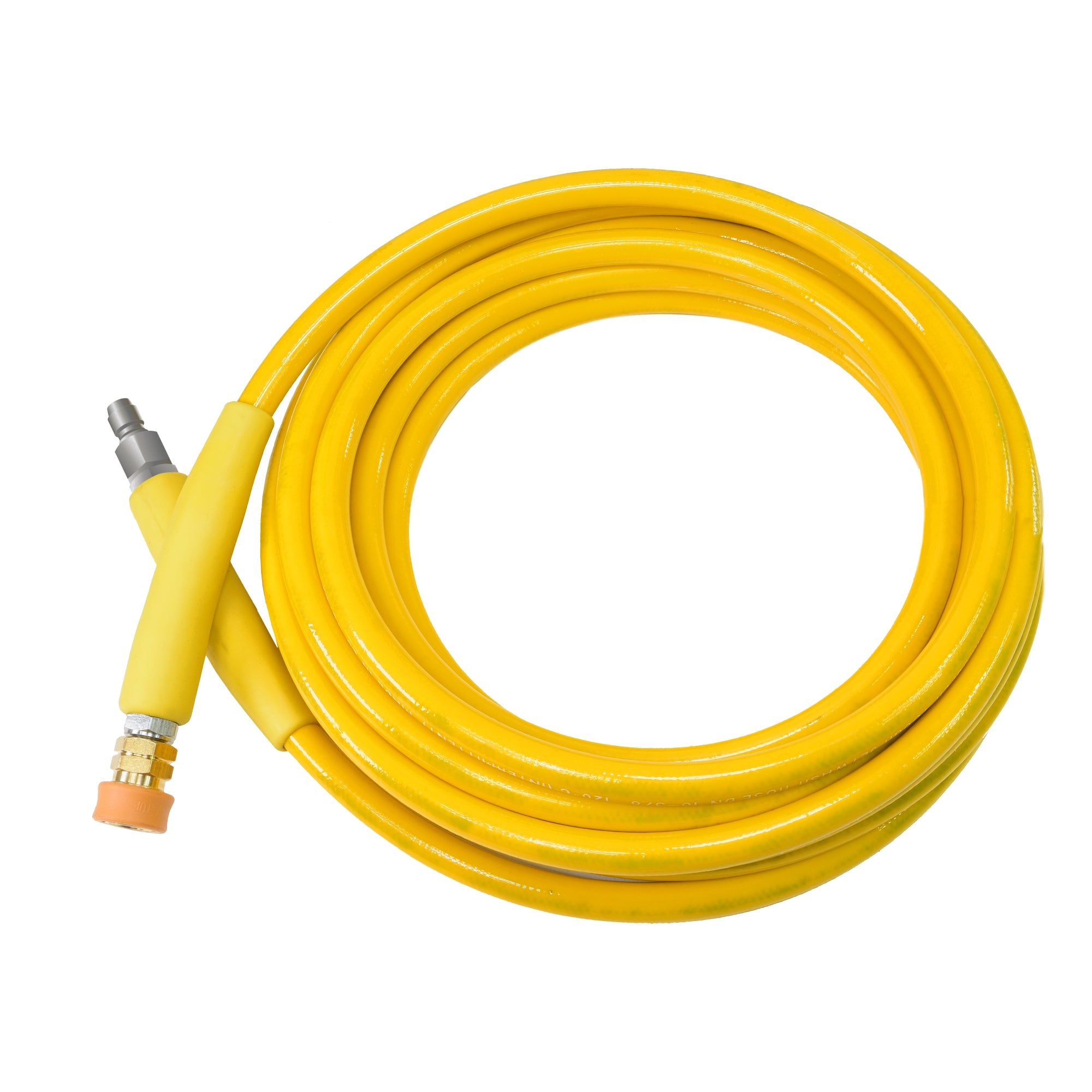 V-TUF VTTCY23810UVYY-HD 10m yellow tufCOVER HD hose close-up showing MSQ coupling and yellow body