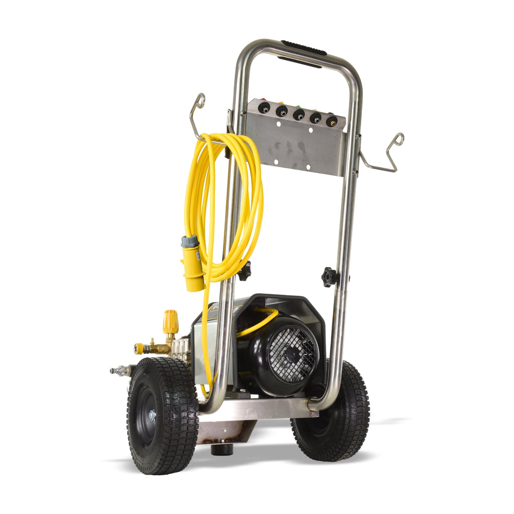 V-TUF VTUF110 110v pressure washer rear view showing water inlet and power connection