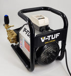 V-TUF VTUF415C-21200 industrial pressure washer side view showing carry frame and motor assembly