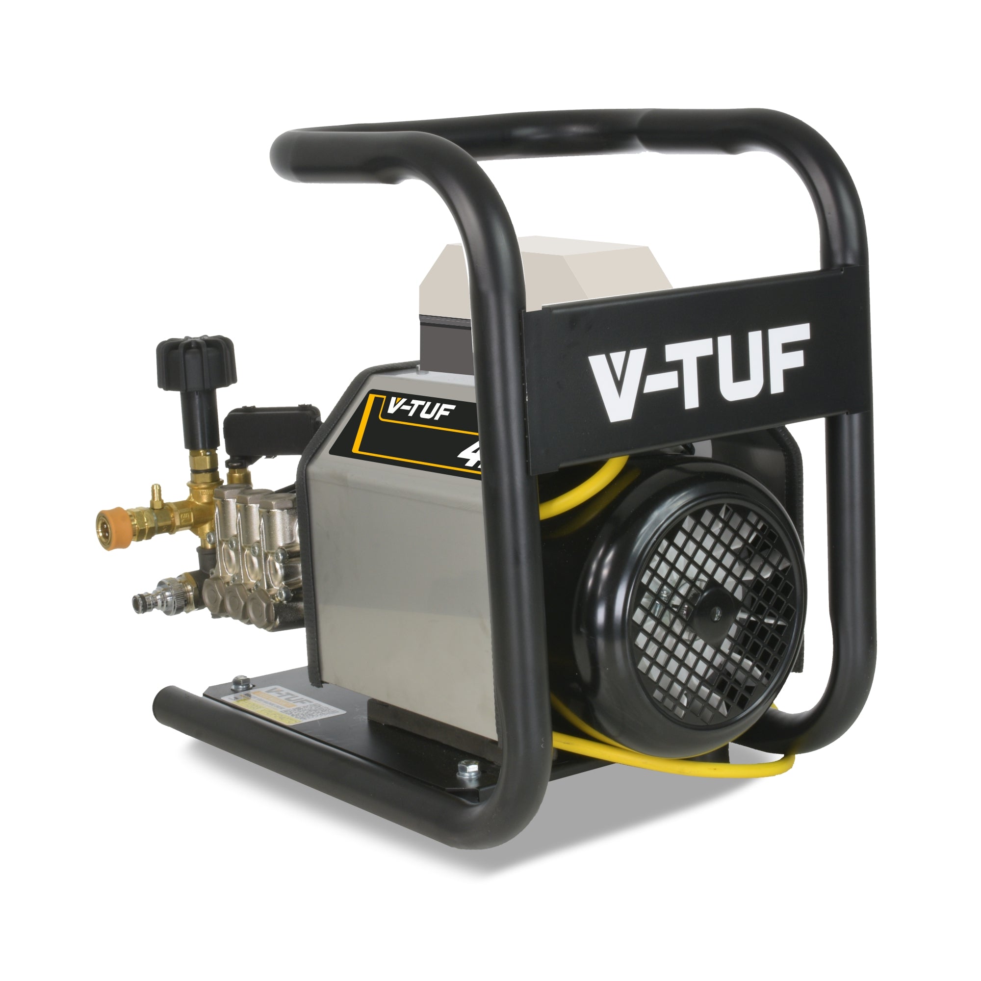 V-TUF VTUF415TCF side view showing 415V cabinet, foam system injector and pump