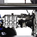 V-TUF VTUFD10-15200 close-up of Yanmar engine showing electric start and oil alert