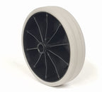 V-TUF VTVS024ST rear wheel close-up showing 195mm diameter and axle mount