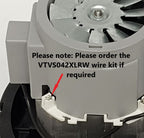 V-TUF 1200W bypass motor rear view showing outlet port and motor housing
